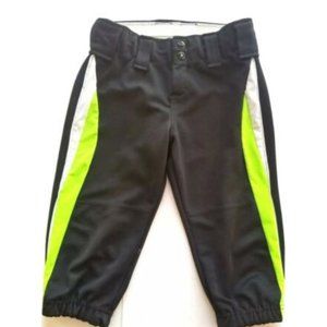 Augusta Sportswear Pants Crop Girls Black Green M